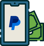Casinon med PayPal logo