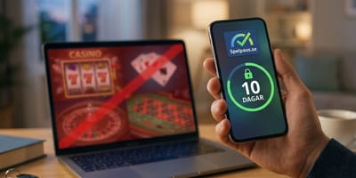 Nu kan du stänga av dig från spel i 10 dagar på Spelpaus.se