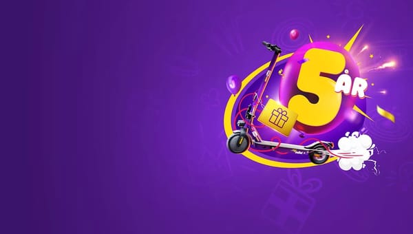 Vinn elscooter när casinot firar 5 år