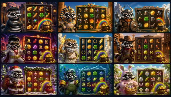 Mött tvättbjörnen Smokey i Hacksaws Le Bandit-spel?