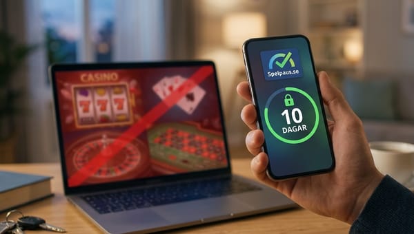 Nu kan du stänga av dig från spel i 10 dagar på Spelpaus.se