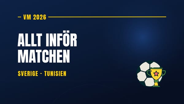 Sverige-Tunisien – form, trupp och oddsläge inför avspark