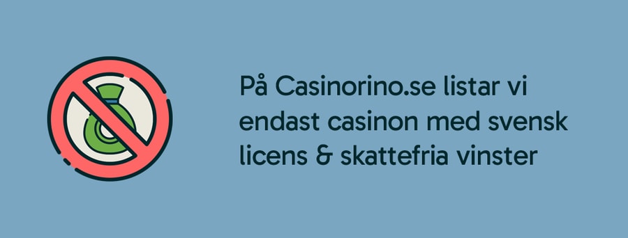 Endast skattefria casinon på Casinorino.se