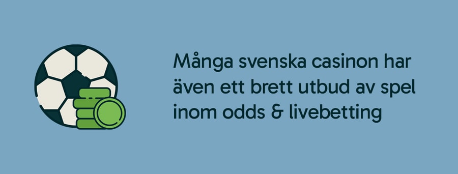 Odds & betting på svenska casinon