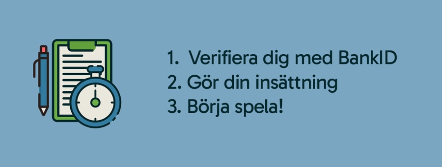 Spela med snabb registrering: 3 steg