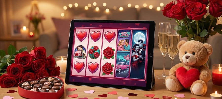 Fira alla hjärtans dag med romantiska slots