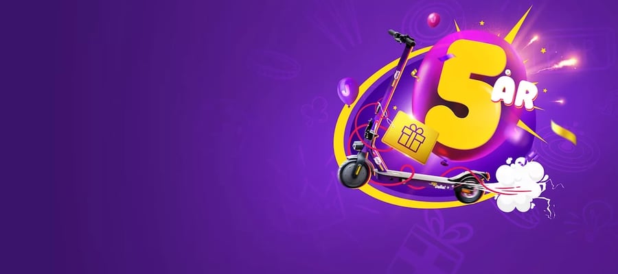 Vinn elscooter när casinot firar 5 år