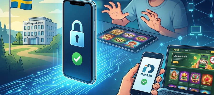 Inbyggd ålderskontroll på licensierade BankID-casinon