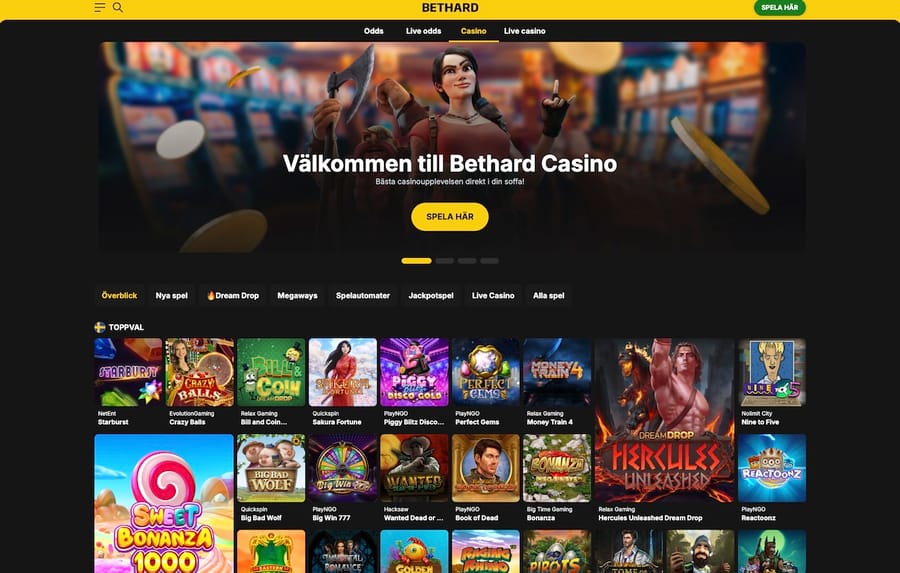 Casinolobbyn hos Bethard