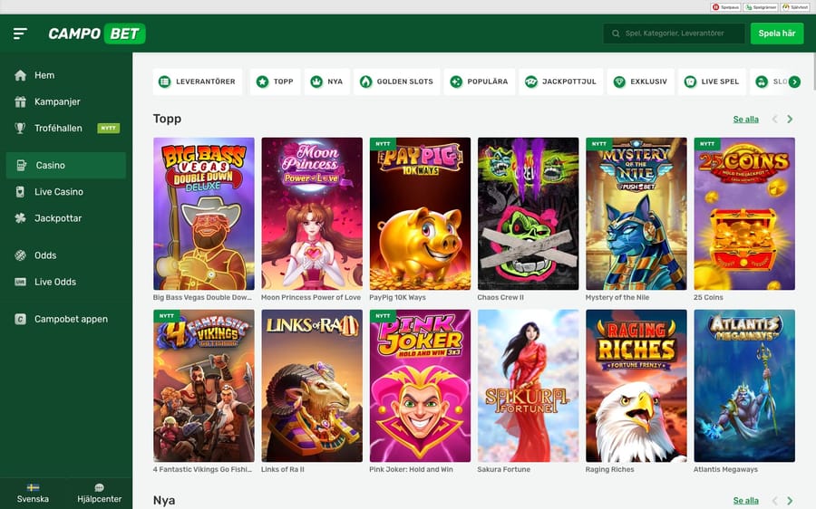 Casinot hos Campobet