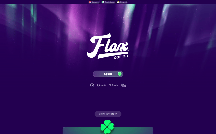 Flax Casino startsida