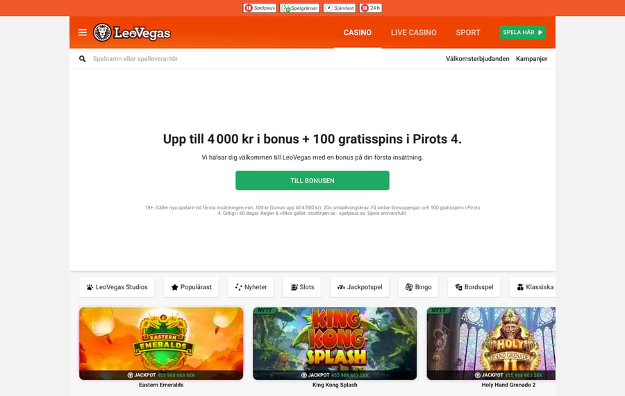 LeoVegas bonuserbjudande