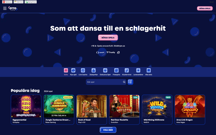 Otto Casino startsida