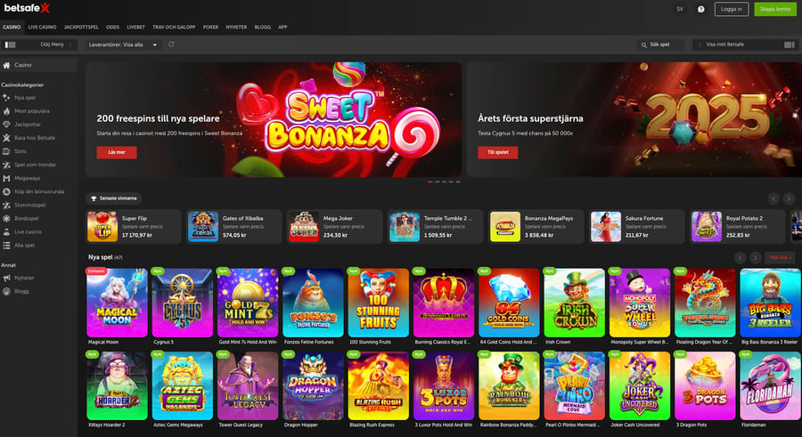 Betsafes casinolobby