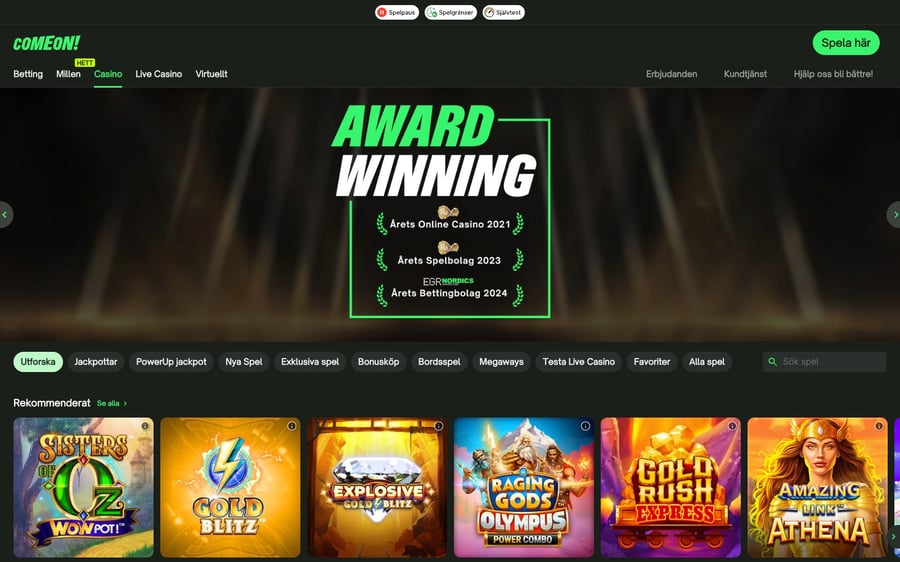 Casinot hos ComeOn